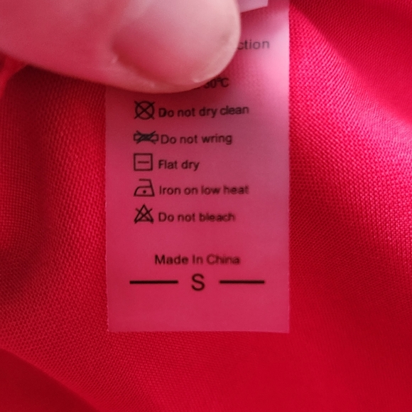 Shiny Metallic Red Long Sleeve Jumpsuit Catsuit, Size S - Picture 4 of 4